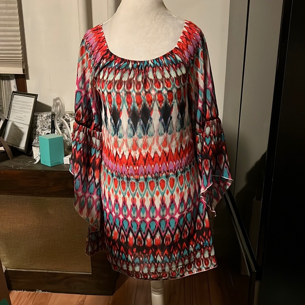 Truth small boho dress with long bell sleeves